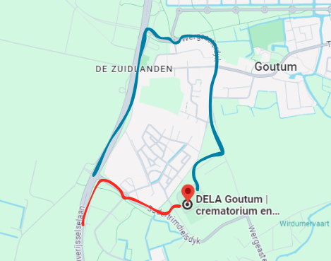 Route naar DELA Goutum